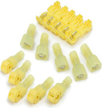 Best Price 10X Yellow Quick Splice Wire Terminals&Male Spade Connectors 4.0-6.0mm 12-10AWG 2024 - buy cheap