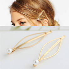 Simple Fashion Jewelry Hairpins Clips Hairpins Hairpins Women Beautiful Plated Women Pearl Hair Clips Bridal Headdress 2024 - buy cheap