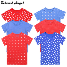 New Summer Toddler Kids Clothes Boys Girls Short Sleeve Print Cotton T-shirt Tee Tops Blusa Children Clothing Size For 1-6Y 2024 - buy cheap