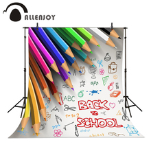 Allenjoy фотографический фон цветные фотообои Школа ножницы дети винил принцесса Фотостудия 2024 - купить недорого