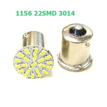 100pcs BA15S P21W 1156 22 LED SMD Car Auto Tail Side Indicator Lights Parking Lamp Bulb White 3014 DC12V 2024 - buy cheap