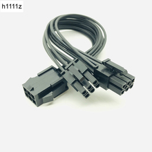 Новый PCIE 6pin к двойному 6pin силовому кабелю кабель с рукавами PC PCI Express Видеокарта кабель питания для видеокарты 18AWG 20 см черный 2024 - купить недорого