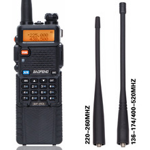 BaoFeng BF-R3 трехдиапазонная рация 136-174/220-260/400-520 МГц с 2 антеннами 3800 мАч батарея Amatuer портативный UV-5R радио 2024 - купить недорого