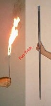 Fire Torch To Cane - White -- Magic Trick , Fire Magic 2024 - buy cheap