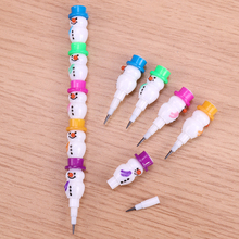 Caneta de plástico dos desenhos animados, 5 peças, bonito, kawaii, boneco de algodão, padrão de caneta para crianças, escola, estudante, aprendizado, material de escritório 2024 - compre barato