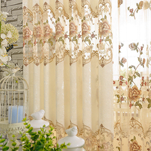 Pastoral Embroidered Curtains For living Room Bedroom Floral Half Shading Curtains Window Treatment drapes Home Decor 2024 - buy cheap