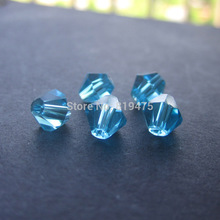 Cuentas de cristal bicono de 6mm para fabricación de joyas, abalorios de cristal, OCéANO AZUL, espaciador suelto de Color, 90 Uds. 2024 - compra barato