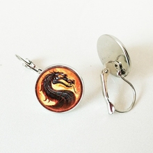 2019 New Fashion Dragon Earrings Mortal Kombat Glass Dome Earrings Jewelry 2024 - buy cheap