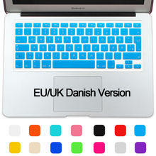 Danmark-funda de silicona para teclado, Protector de piel para MacBook Pro Air Retina 13 15 17, idioma danés, UE 2024 - compra barato