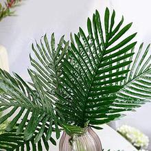 METABLE-hojas de palma de imitación con tallos, plantas tropicales artificiales de imitación, Decoración de cumpleaños, playa, jungla, Hawaii, 30 Uds. 2024 - compra barato