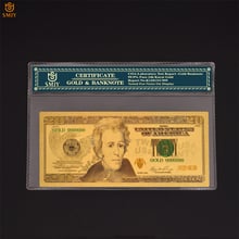 Best Price US Gold Banknote 20 dollar Money In 24k Gold Pated Paper banknote For Collections 2024 - buy cheap