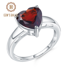 GEM'S BALLET 925 Sterling Silver Heart Shape Ring 2.78Ct Natural Garnet Gemstone Wedding Rings For Women Fine Jewelry 2024 - buy cheap