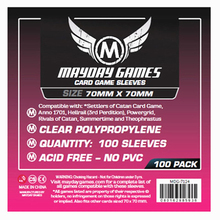 5 packs/lot MAYDAY Card Sleeve 7124 for 70*70mm cards protector clear pack case Board Games Sleeves 2024 - buy cheap