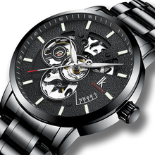 Reloj mecánico automático para hombre, pulsera de mano de acero inoxidable, diseño de esqueleto luminoso, marca superior de lujo, color negro 2024 - compra barato