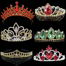 Princess Queen Crown Diadem Baroque Bridal Tiaras and Crowns Headband Hair Accessories Wedding Bridal Crystal Headpiece 2024 - buy cheap