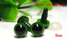 free shipping!! 100pcs x green color crystal safety eyes + washer 2024 - buy cheap