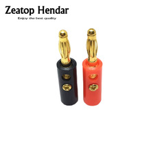 Conectores de conectores del conector macho, 10 Uds., chapado en oro, 4mm, Banana, longitud roja y negra, 40mm 2024 - compra barato