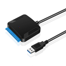 Портативный адаптер SATA USB3.0, кабель-конвертер 22 Pin USB 3,0 к SATA, адаптер для 2,5 дюйма 3,5 дюйма HDD SSD жесткого диска 2024 - купить недорого