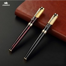 Jinhao Luxury Gold Rollerball Pen with Diamond Clip Smooth Metal Ballpoint Pen for Student School Supplies Free Shipping 2024 - buy cheap