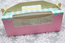 Free shipping hand portable pink 3 cupcake box cup cake decoration muffin cake packing boxes cupcake holders party favors 2024 - buy cheap