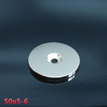 1pcs 50x5mm hole 6mm neodymium magnet 50mm*5mm strong rare earth neodymium magnets 50*5 mm NdFeB permanent round magnetic 50x5mm 2024 - buy cheap