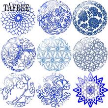 TAFREE-cuentas simples de color azul y blanco, cabujones de cristal de 12mm-20mm, cúpula, reverso plano, para hacer adornos y accesorios de bricolaje 2024 - compra barato