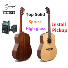 Guitar Solid Spruce Walnut Electric Steel-String 41 Inches D-Body Guitarra 6 Strings Folk Pop Cutaway Guitars Install Pickup 2024 - buy cheap