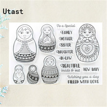 Baby Matryoshka Doll Clear Silicone Stamps /Transparent Rubber Stamp for DIY Scrapbooking /Photo Album Decorative Craft Making 2024 - buy cheap