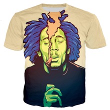 Plstar camiseta masculina do cosmético, camiseta 3d, homens, camiseta com estampa de harajuku, rock, hip hop, bob, singer, marley reggae, roupas de estilo 2024 - compre barato