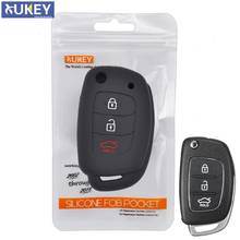 For Hyundai Elantra Tucson i40 i20 i10 iX35 iX45 Creta Santa fe H-1 / i800 Silicone Remote Key Case Fob Cover 3 Button 2024 - buy cheap