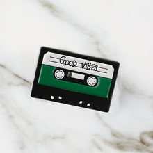 Good Vibes ! Retro Tape Enamel Pin Cassette Tape Brooches Metal Brooch Fashion Music tape Pins Badge Gift for Women Men Children 2024 - buy cheap