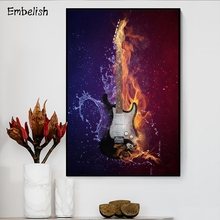 Embelish 1 Pieces Large Size Fire Gurtar Modern Home Decor Pictures For Living Room HD Print Canvas Paintings Bedroom Artworks 2024 - buy cheap