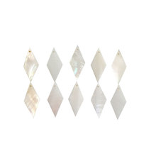 14*30MM 50Pcs/pack Rhombus Shape Natural White Sea Shell Stone Bead Jewelry Charm Beads 2024 - buy cheap