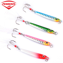 Lead Alloy Fishing Lure Metal Bait 55mm/12G Wire Bait With Feather Hook Swimbait Sea Fishing Jigging Wobbler Artificial Lure 2024 - buy cheap