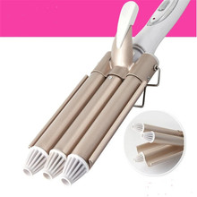 Electric Fast Heat Simply Deep Wave Curler Hairstyle Salon Triple Barrel Crimp Wavy Style Easily Roller Spiral Hair Curling Iron 2024 - buy cheap