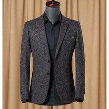 Blazer masculino afinado, jaqueta slim casual tamanho 46-52 2024 - compre barato