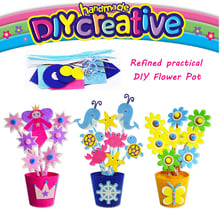 DIY Craft Sewing Kit Toys Handmade DIY Creative Flower Pot Non-woven Fabric Flower Children's Art & Crafts Educational Toys 2024 - buy cheap