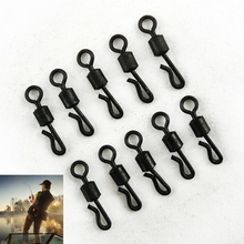 20pcs/lot Fishing UK size 4# Quick Change Swivel Fishing Terminal Tackle Accessory Q-Shaped Matt Black Color For Carp 2024 - buy cheap