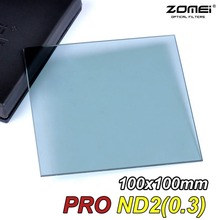 Zomei Professional 100mm ND2 Square Filter 100x100mm ND0.3 1-Stop Optical HD Glass Full Gray ND Filter For Cokin Z Series Holder 2024 - buy cheap