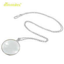 Diomedes Newest DIOMEDES New 6x Magnifier Pendant Necklace Magnify Glass Reeding Decorativ Monocle Necklace Sexy Chain 2024 - buy cheap