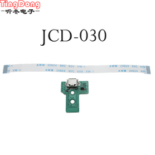 Tingdong nova versão jds030, placa com porta de carregamento usb, com cabo de fita flexível para controle ps4, placa pcb de carregamento 2024 - compre barato