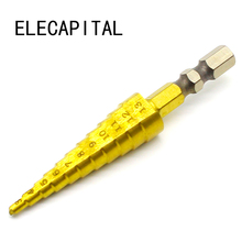 Titanium Coated 11 Step Drill Bit 1/4" HSS Hex Shank Tool 3-13mm HSS 4241 Wood Metal Drilling 2024 - buy cheap