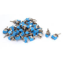 AC 2A/250V  6A/125V  SPDT ON/ON 6mm Thread 3 Terminals Toggle Switch Blue 36pcs MTS 102 2024 - buy cheap