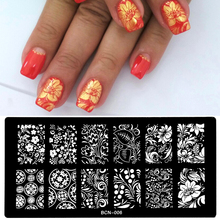 1 шт. пластины для стемпинга ногтей с изображением красивых цветов листьев шаблоны для ногтевого дизайна инструменты для маникюра 2024 - купить недорого