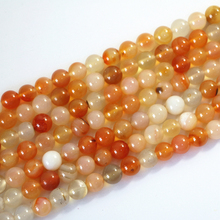 Popular gouache carnelian natural agat stone onyx 6mm 8mm 10mm 12mm stone round loose Beads making party Jewelry A41 2024 - buy cheap