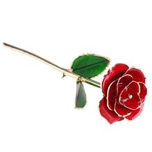 Цветущий лакированный 24K позолоченный розы настоящая Роза День рождения День Святого Валентина юбилей подарок с сувенирной сумкой поддельный цветок 2024 - купить недорого