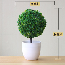 6 Colors Plastic Ball Shape Artificial Tree Bonsai Landscape Pot Culture Simulation Plants Office Home Furnishings Decorative 2024 - buy cheap