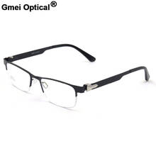 Gmei Optical Trendy Titanium Alloy Optical Eyeglasses Frames Semi-Rimless Alloy Eyewear For Men and Women S6701 2024 - buy cheap