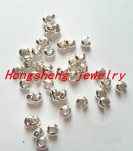 Free shipping  5mm Silver  color 1000pcs/lot Jewellery Findings Crimp Bead Covers for Chunky Jewelry Making 2024 - buy cheap