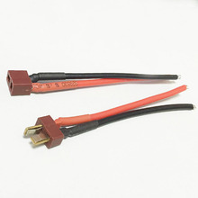 1 Pair 14AWG cable T plug male and T plug female connector Silicone Wire 10CM for RC wholesale price 2024 - buy cheap